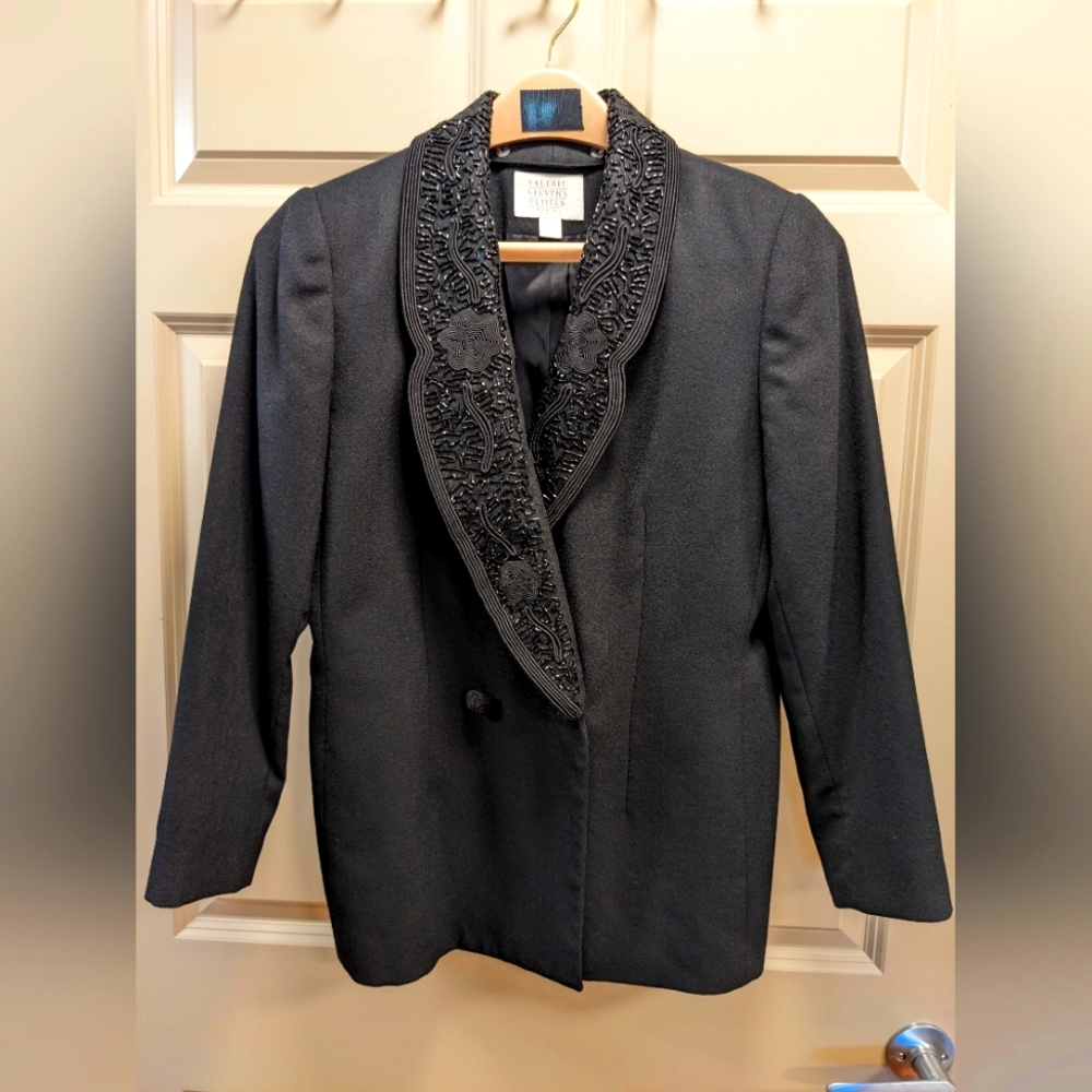 Valerie Stevens Petites Evening Beaded Blazer - size 10P